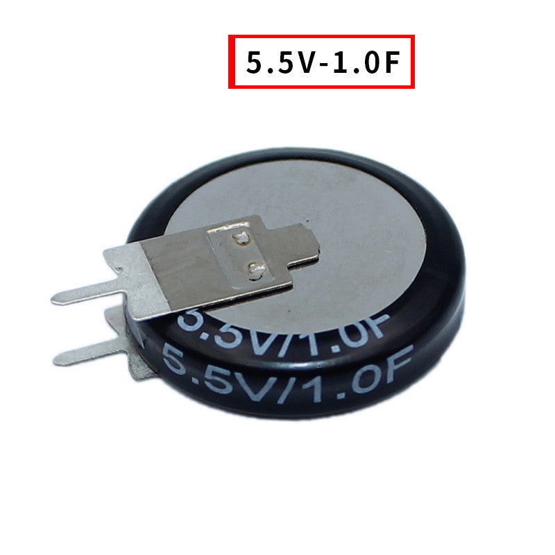 Fulabs 1PCS V type 5.5V Super capacitor 0.1F 0.22F 0.33F 0.47F 1F 1.5F 4.0F Button Farad capacitor