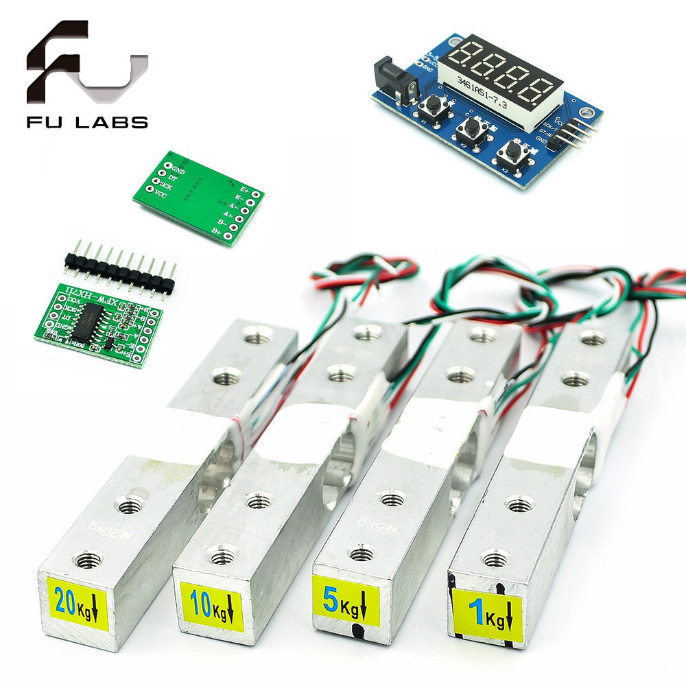 Load Cell Amplifier HX711 & Straight Bar Load Cell Weight Sensor 1kg  | 5kg | 10kg | 20kg