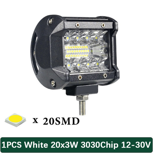 12W 18W 60W bar Headlight Led Motorcycle Headlight Work Light Fog Lamp12V-30V 20SMD For Motorcycle SUV Truck