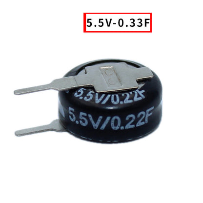Fulabs 1PCS V type 5.5V Super capacitor 0.1F 0.22F 0.33F 0.47F 1F 1.5F 4.0F Button Farad capacitor