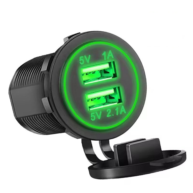 5V 3.1 A 12V dual USB Car Charger With panel waterproof power adapter socket outlet motorcycle boat vehicles