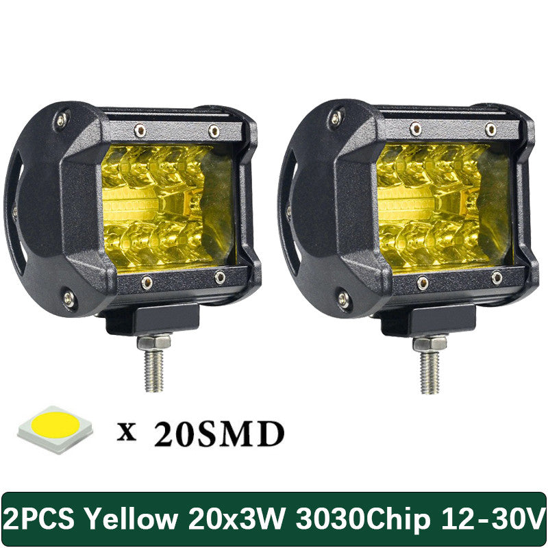 12W 18W 60W bar Headlight Led Motorcycle Headlight Work Light Fog Lamp12V-30V 20SMD For Motorcycle SUV Truck