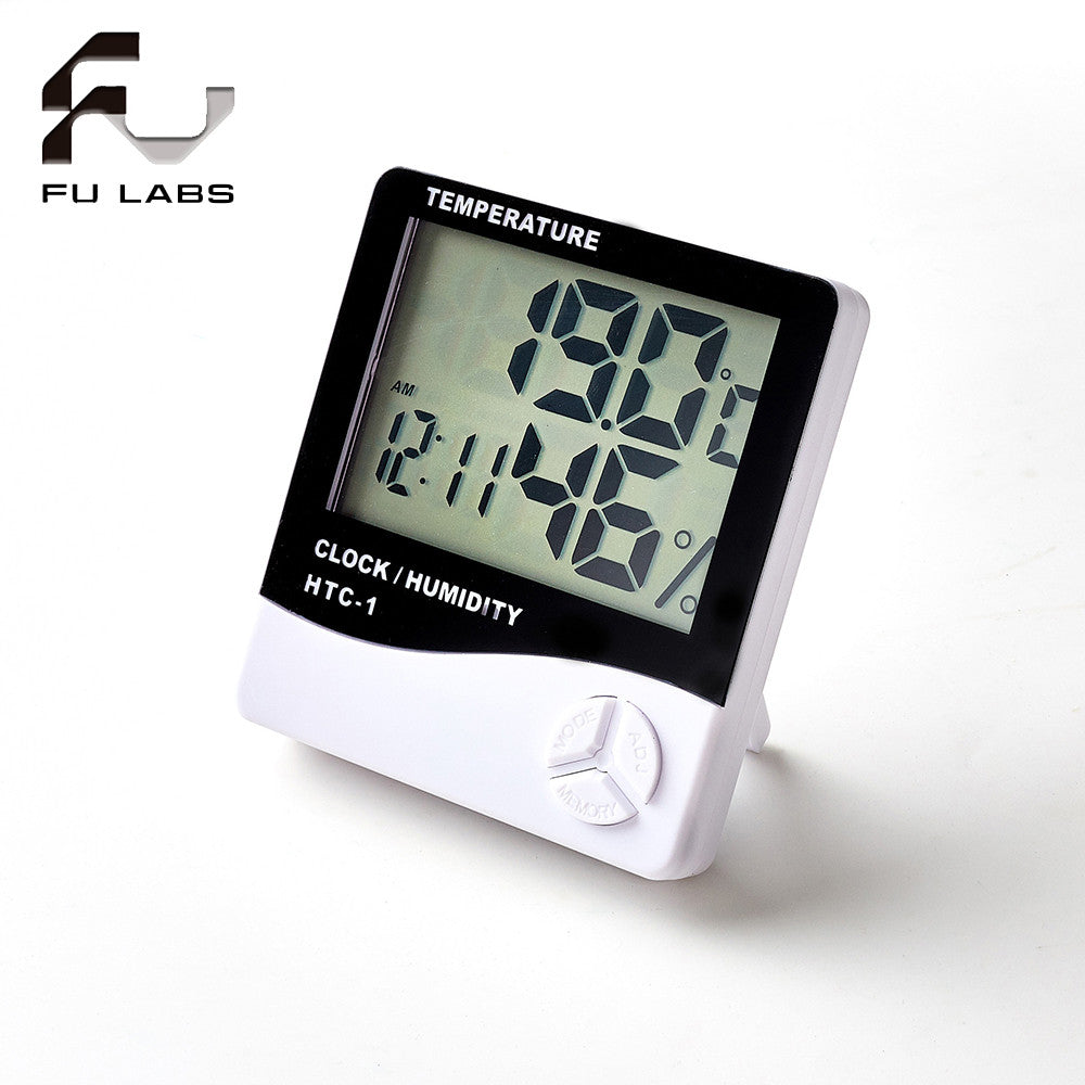Fulabs HTC-1 Digital LCD thermometer and Hygrometer Humidity Meter  Electronic Alarm Clock