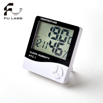 Fulabs HTC-1 Digital LCD thermometer and Hygrometer Humidity Meter  Electronic Alarm Clock