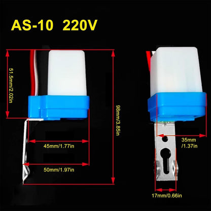 12V 24V 220V Automatic On Off Photocell Street Light Sensor Switch Auto Street Light Switch Night On Day Off Sensor Switches