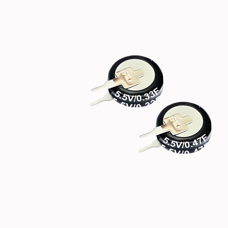 Fulabs 1PCS V type 5.5V Super capacitor 0.1F 0.22F 0.33F 0.47F 1F 1.5F 4.0F Button Farad capacitor