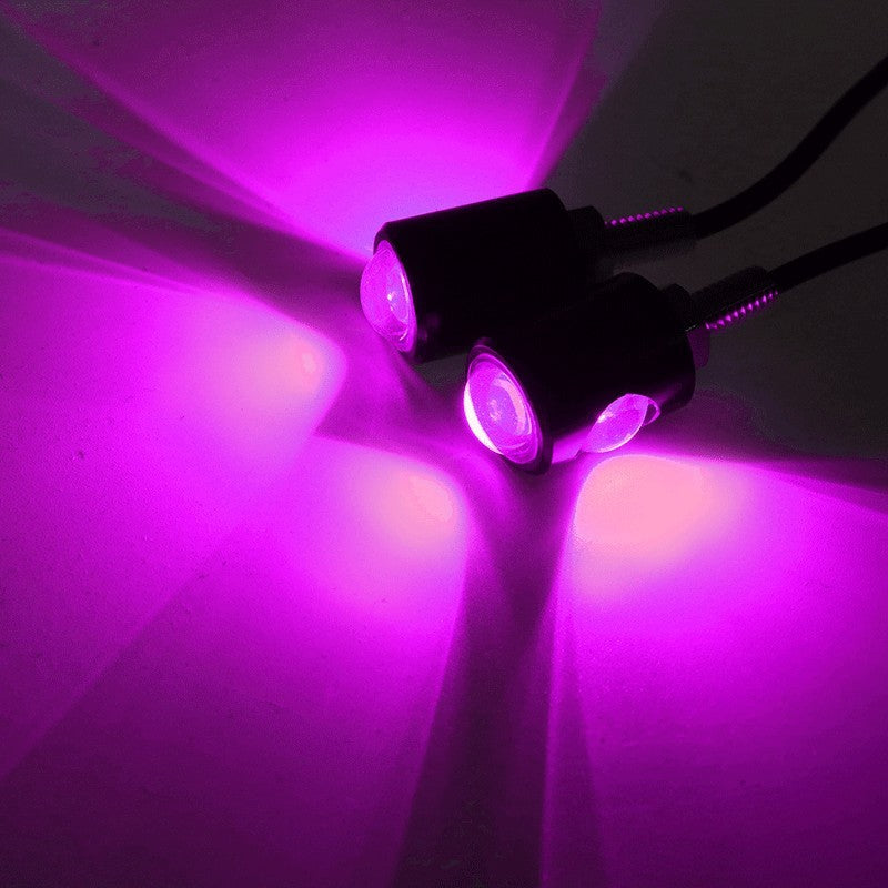 2Pcs LED Number License Plate Light Motorcycle Signal Lamp Super Bright Car Mini Turn Signal Rear Light Brake Fog Lamp Bulb