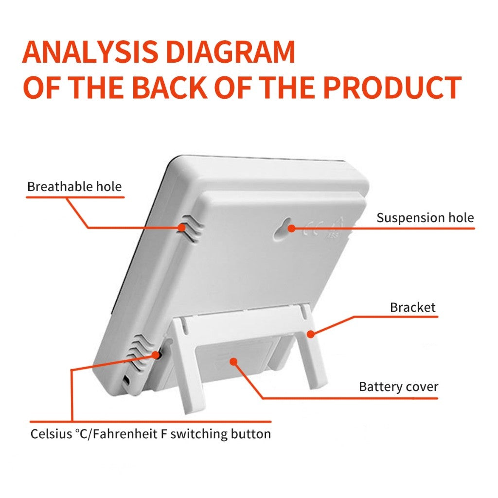 Fulabs HTC-1 Digital LCD thermometer and Hygrometer Humidity Meter  Electronic Alarm Clock