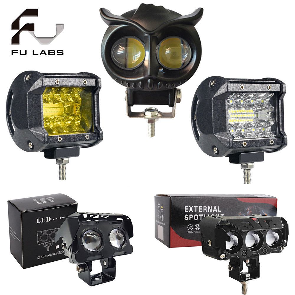 12W 18W 60W bar Headlight Led Motorcycle Headlight Work Light Fog Lamp12V-30V 20SMD For Motorcycle SUV Truck