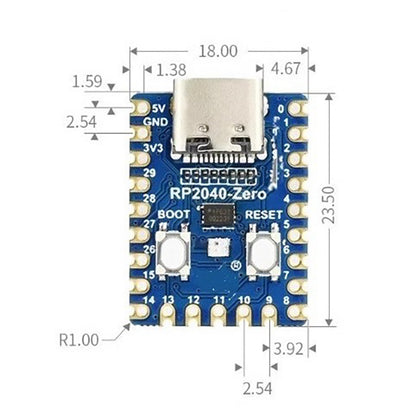 1pcs RP2040 for Raspberry Pi Microcontroller PICO Development Board Module Dual-core Cortex M0+ Processor 2MB Flash