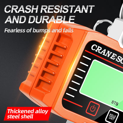 300KG/500KG/1000KG/2000KG 1T 2T Mini Crane Scale Industrial Hook Hanging Weight Digital LCD Display