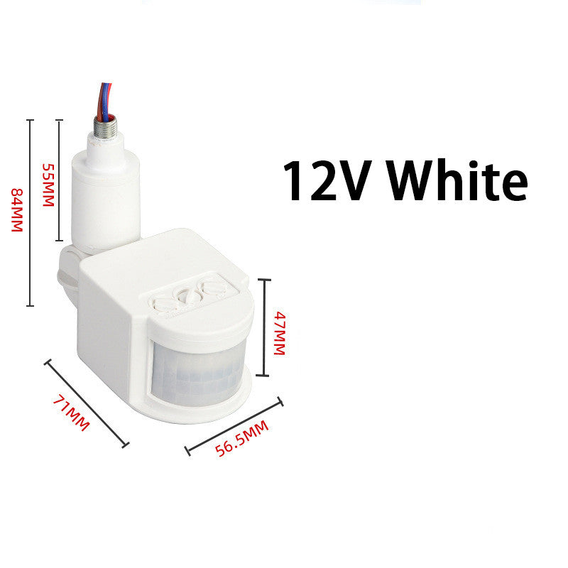 1pcs PIR Motion Sensor 220V 12V Detector Automatic Infrared 180 Degree Rotating