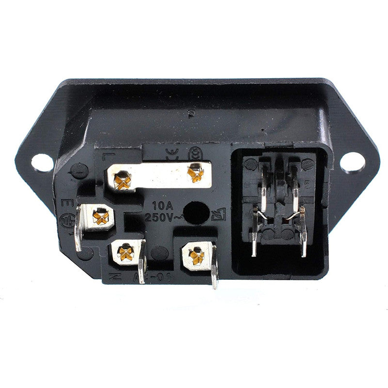 10A 250V AC-008 AC Power Socket with Rocker Switch and Fuse Socket  Switch Connector Plug