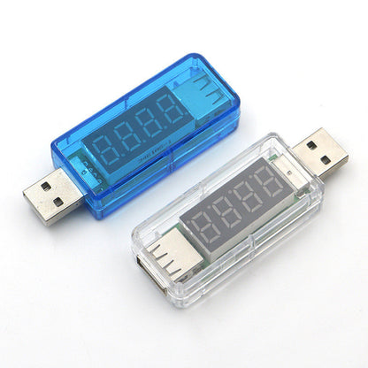 Fulabs Digital USB Mobile Power charging current voltage Tester Meter Mini USB charger doctor voltmeter ammeter Turn transparent