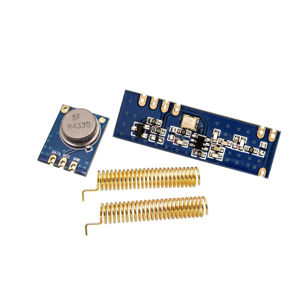 Fulabs 433MHz 100 Meters Wireless Module Kit ASK Transmitter STX882 + ASK Receiver SRX882 + 2Pcs Copper Spring Antenna