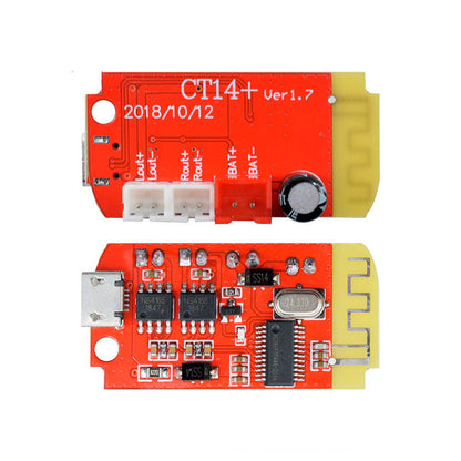 Fulabs CT14 Micro 4.2 Stereo Bluetooth Power Amplifier Board Module 5VF 5W+5W Mini with Charging Port for Refitting Idle Sound Box