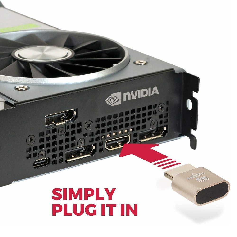 Fulabs HDMI-compatible Dummy Plug HDMI-compatible Monitor Emulator DDC EDID 4K Virtual Display Adapter V2F6