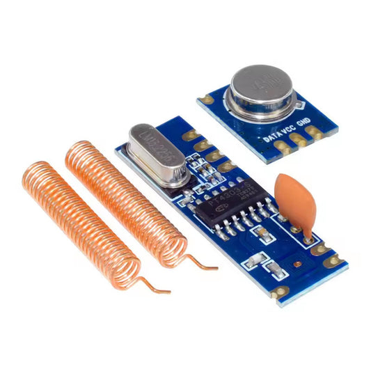 Fulabs 433MHz 100 Meters Wireless Module Kit ASK Transmitter STX882 + ASK Receiver SRX882 + 2Pcs Copper Spring Antenna