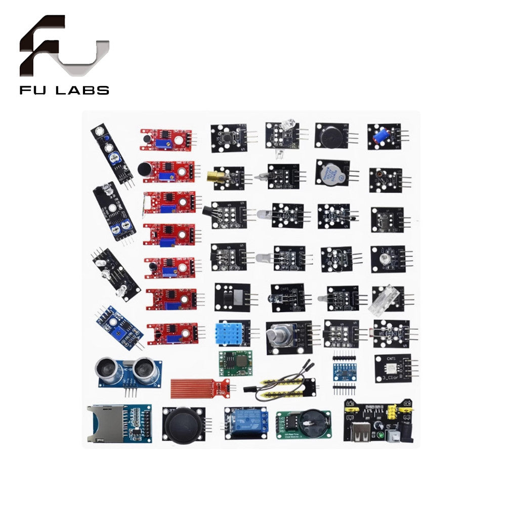 Fulabs 45 in 1 Sensors Modules Starter Kit better than 37in1 sensor kit 37 in 1 Sensor Kit UNO R3 MEGA2560