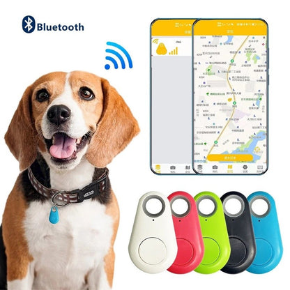 1pcs Universal Waterproof Positioning Device Hangable Position Finder Smart Mini GPS Alarm Tracker Anti Lost Phone Bluetooth Locator For Pets Kids Car Luggage Keys Wallet