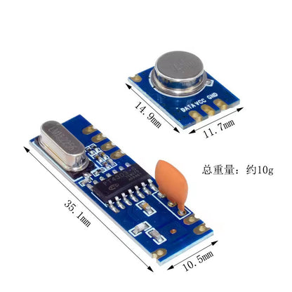 Fulabs 433MHz 100 Meters Wireless Module Kit ASK Transmitter STX882 + ASK Receiver SRX882 + 2Pcs Copper Spring Antenna