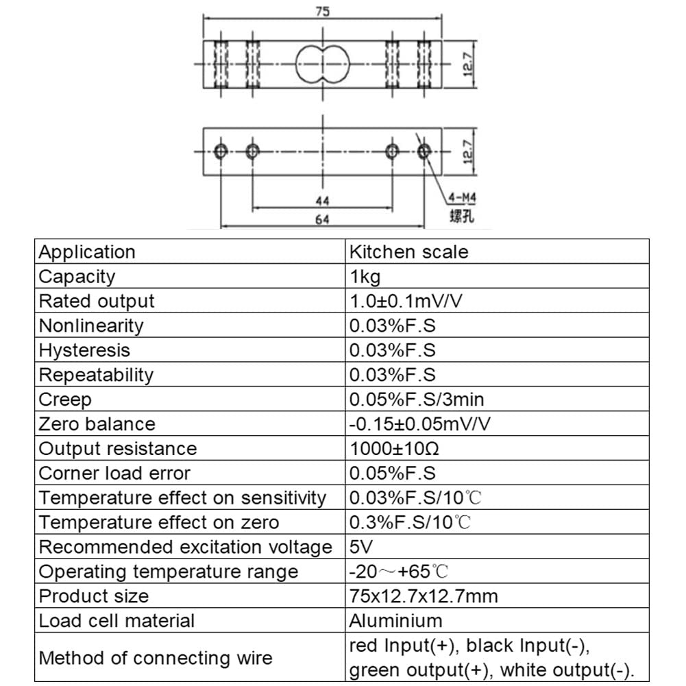 Load Cell Amplifier HX711 & Straight Bar Load Cell Weight Sensor 1kg  | 5kg | 10kg | 20kg