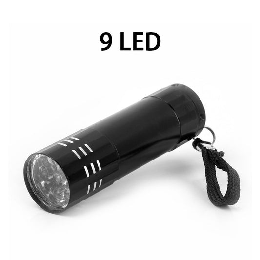 1pcs UV Flashlight with Battery 395nm Ultraviolet Black Light UV Light Torch Light For Pet Urine Funga 9LED/12LED