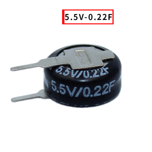 Fulabs 1PCS V type 5.5V Super capacitor 0.1F 0.22F 0.33F 0.47F 1F 1.5F 4.0F Button Farad capacitor