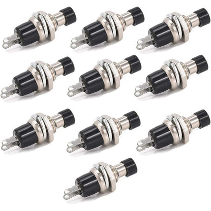1PCS PBS-110 Black mini circular momentary button switch press to reset, PBS-110,7MM, micro switch, normally open