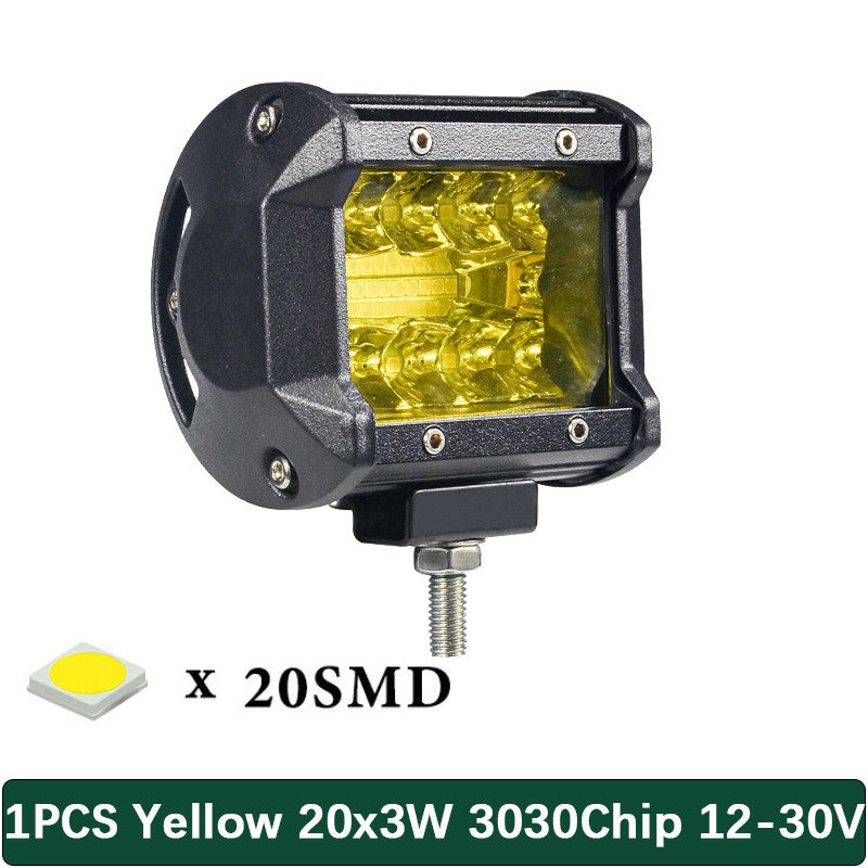 12W 18W 60W bar Headlight Led Motorcycle Headlight Work Light Fog Lamp12V-30V 20SMD For Motorcycle SUV Truck