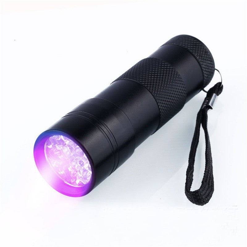 1pcs UV Flashlight with Battery 395nm Ultraviolet Black Light UV Light Torch Light For Pet Urine Funga 9LED/12LED