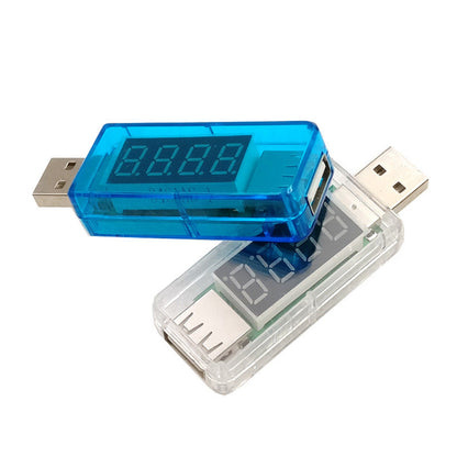Fulabs Digital USB Mobile Power charging current voltage Tester Meter Mini USB charger doctor voltmeter ammeter Turn transparent