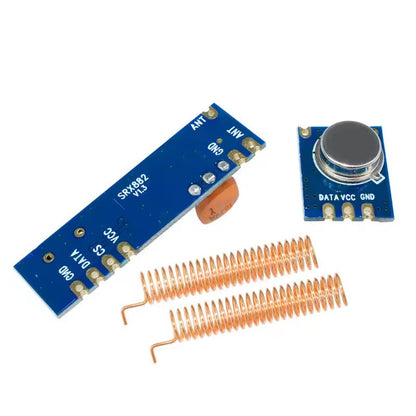 Fulabs 433MHz 100 Meters Wireless Module Kit ASK Transmitter STX882 + ASK Receiver SRX882 + 2Pcs Copper Spring Antenna