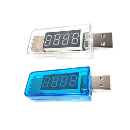 Fulabs Digital USB Mobile Power charging current voltage Tester Meter Mini USB charger doctor voltmeter ammeter Turn transparent