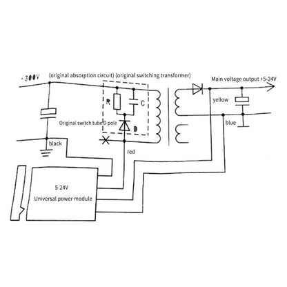 4 wires LCD TV universal switching power supply module universal power board 5-24V