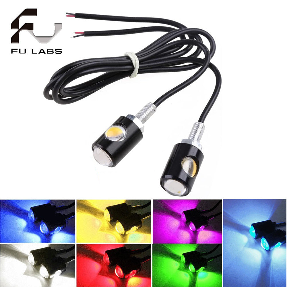 2Pcs LED Number License Plate Light Motorcycle Signal Lamp Super Bright Car Mini Turn Signal Rear Light Brake Fog Lamp Bulb