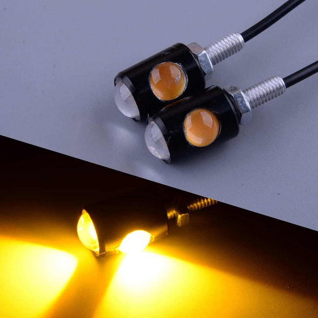 2Pcs LED Number License Plate Light Motorcycle Signal Lamp Super Bright Car Mini Turn Signal Rear Light Brake Fog Lamp Bulb