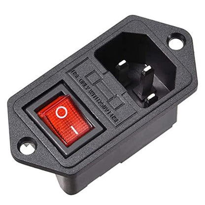 10A 250V AC-008 AC Power Socket with Rocker Switch and Fuse Socket  Switch Connector Plug