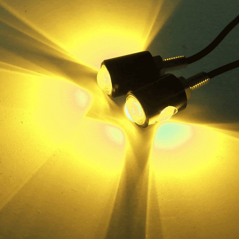 2Pcs LED Number License Plate Light Motorcycle Signal Lamp Super Bright Car Mini Turn Signal Rear Light Brake Fog Lamp Bulb