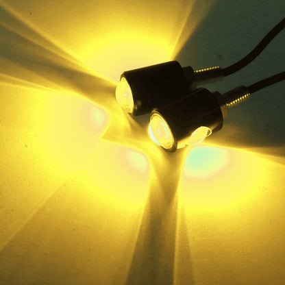 2Pcs LED Number License Plate Light Motorcycle Signal Lamp Super Bright Car Mini Turn Signal Rear Light Brake Fog Lamp Bulb