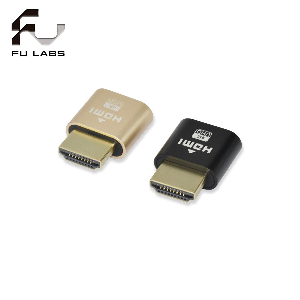 Fulabs HDMI-compatible Dummy Plug HDMI-compatible Monitor Emulator DDC EDID 4K Virtual Display Adapter V2F6