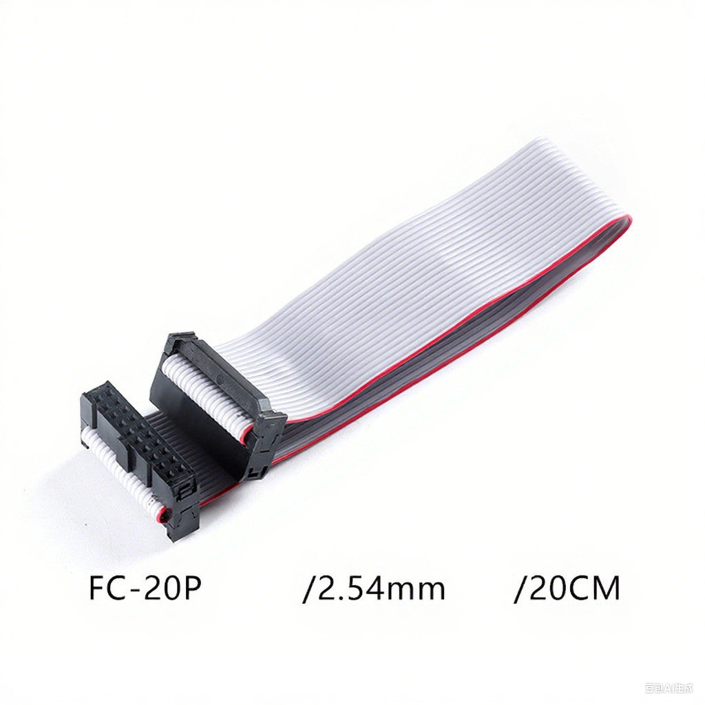 Fulabs 2.54MM Pitch FC-6/10/16/20/24 PIN 20CM JTAG ISP DOWNLOAD CABLE Gray Flat Ribbon Data Cable FOR DC3 IDC BOX HEADER