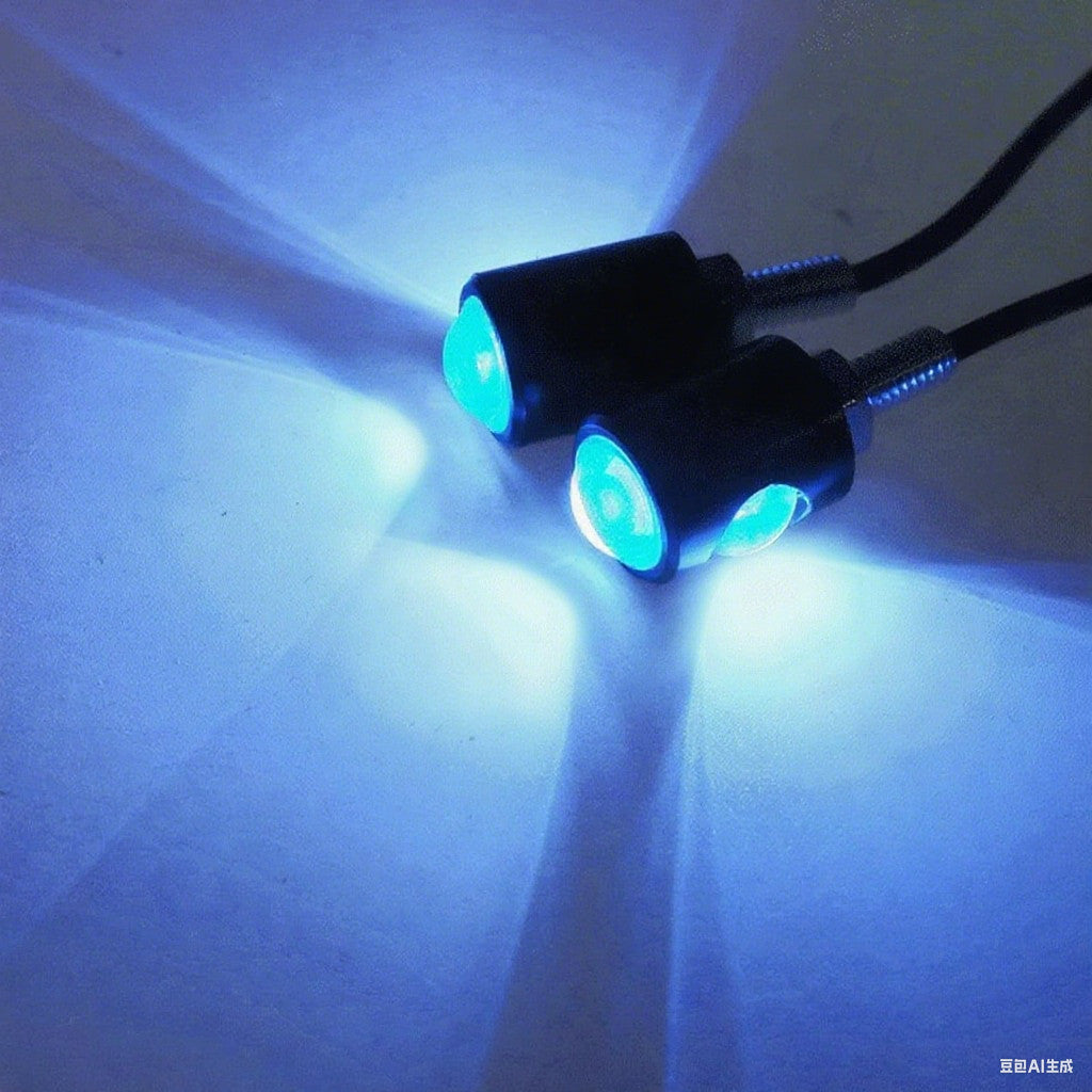 2Pcs LED Number License Plate Light Motorcycle Signal Lamp Super Bright Car Mini Turn Signal Rear Light Brake Fog Lamp Bulb