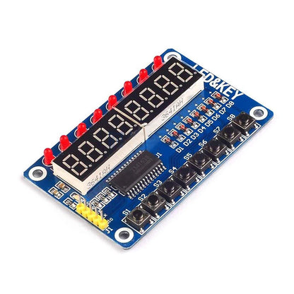 1pcs TM1637 4 Bits/TM1638/MAX7219 8 bit Digital LED Display Module 7 Segment 0.36Inch Clock RED Anode Tube Four Serial Driver