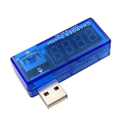 Fulabs Digital USB Mobile Power charging current voltage Tester Meter Mini USB charger doctor voltmeter ammeter Turn transparent