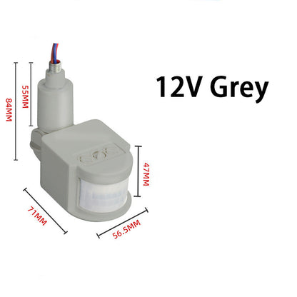 1pcs PIR Motion Sensor 220V 12V Detector Automatic Infrared 180 Degree Rotating