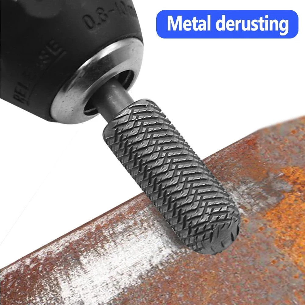 Fulabs Powerful 5-Piece Embossed Steel Files Electric Grinding Heads for Soft Metal Sanding and Burr Removal