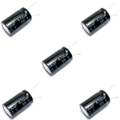 5Pcs 4700uF 50V Aluminum Electrolytic Capacitor 22 * 35mm