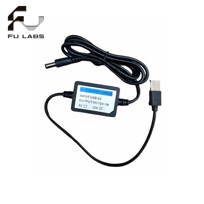 Fulabs USB Power Boost Cable 5V To 9V/12V 1A Step Up Module Booster Power Converter Adapter 2.1x5.5mm