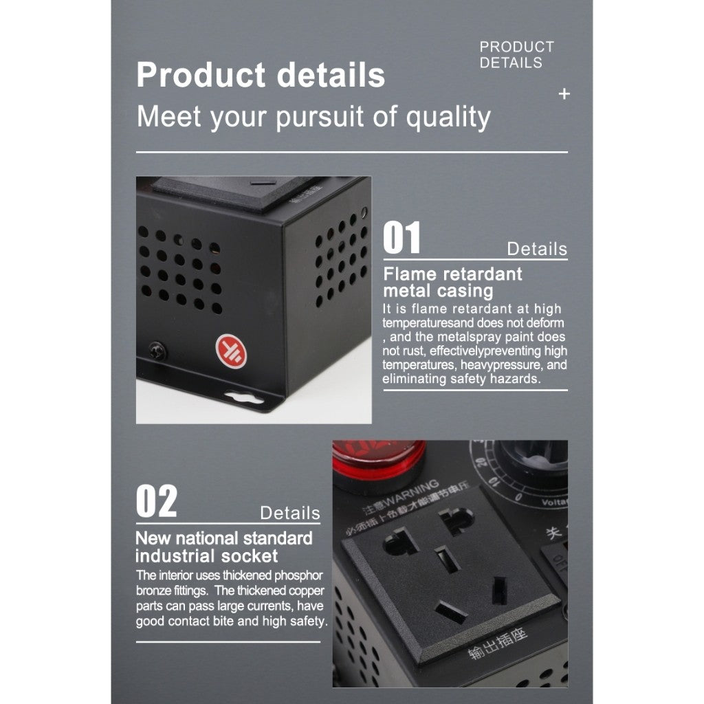 3000W 4000W AC 220V Motor Speed Controller Speed Control Switch Variable Voltage Regula Control LED Dimmer